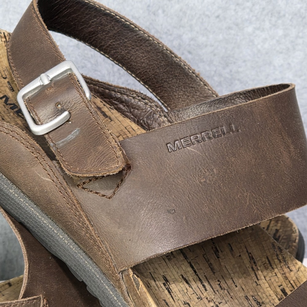 Merrell Brown Leather - Around Town - Back Strap - Sandal - Size US 10 Women's - Picture 3 of 9